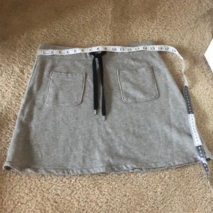 gray sweatpant skirt